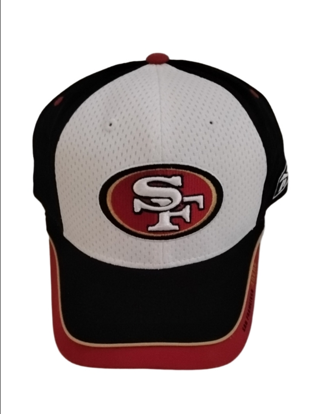 San Francisco 49ers Black White Red Mesh Curved Bill Cap